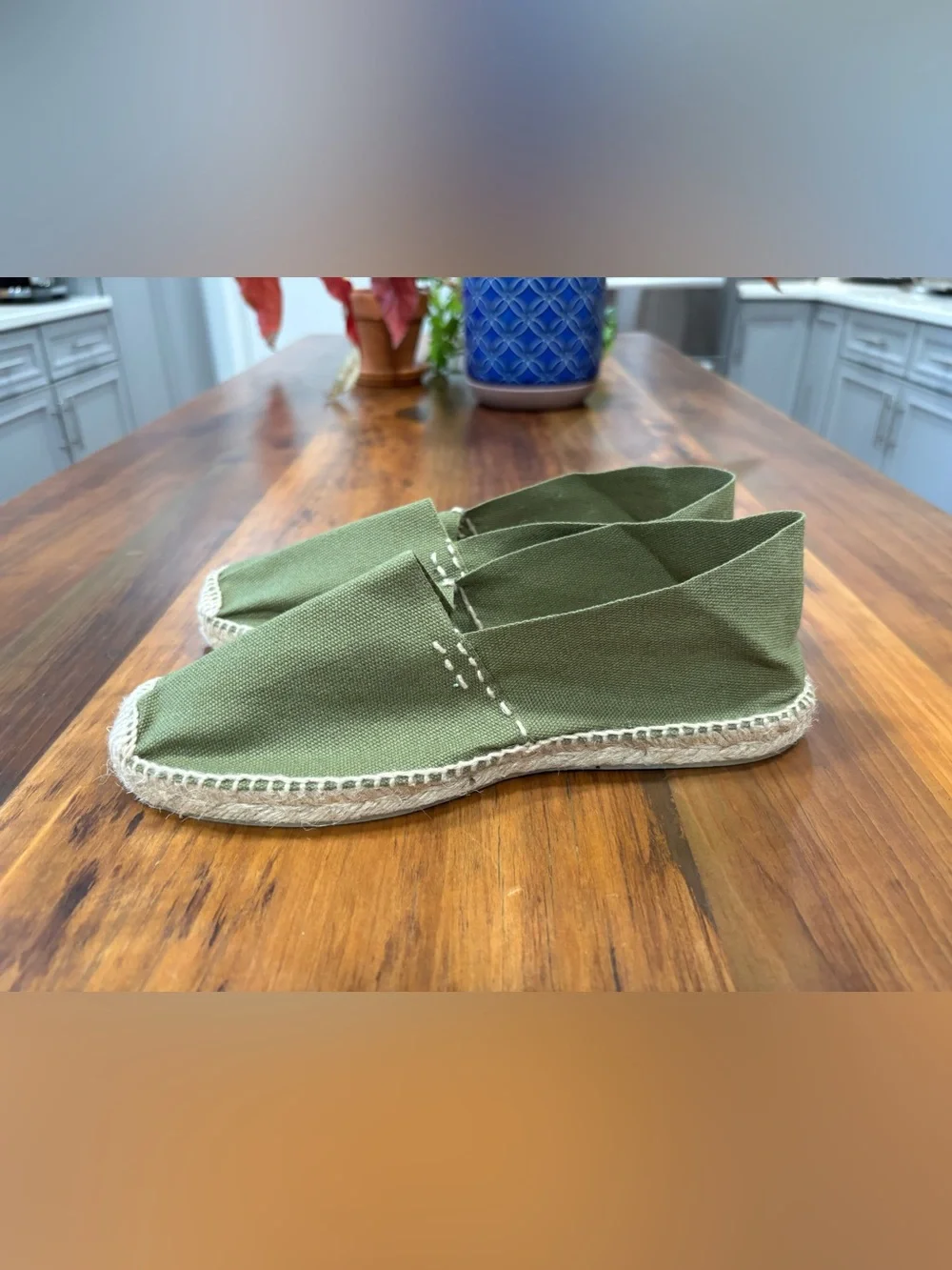 DIEGOS® - Olive Green Classic Made in Spain Espadrilles - Size 39 (8.5) NEW